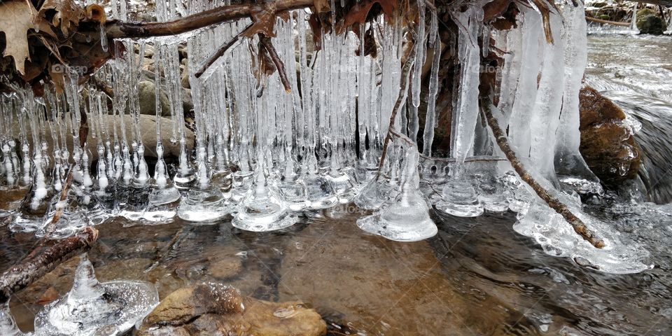 nature's beauty with ice and trout streams.