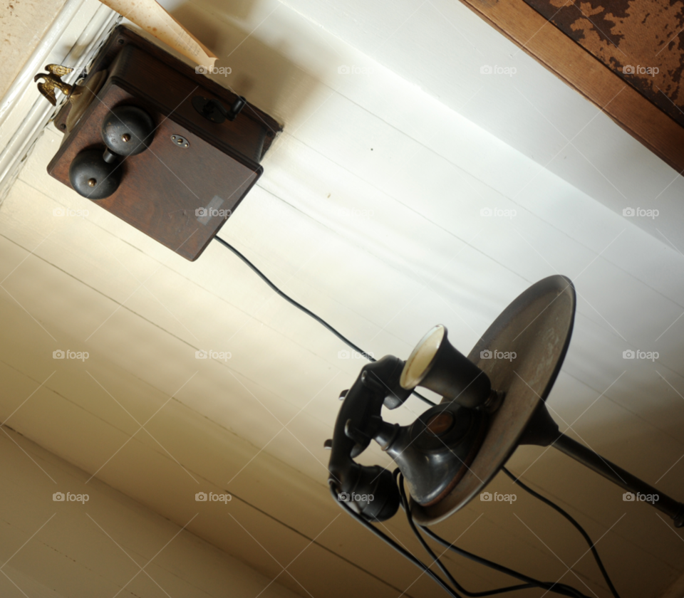 vintage old antique phone by lightanddrawing