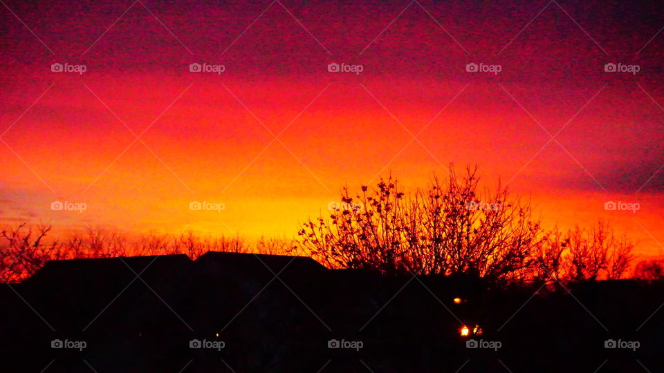 Sunset, Evening, Dawn, Dusk, Silhouette