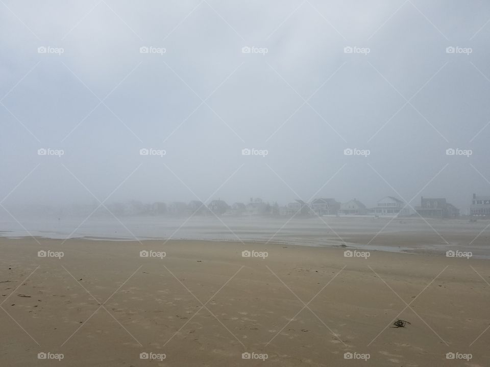 Foggy ocean