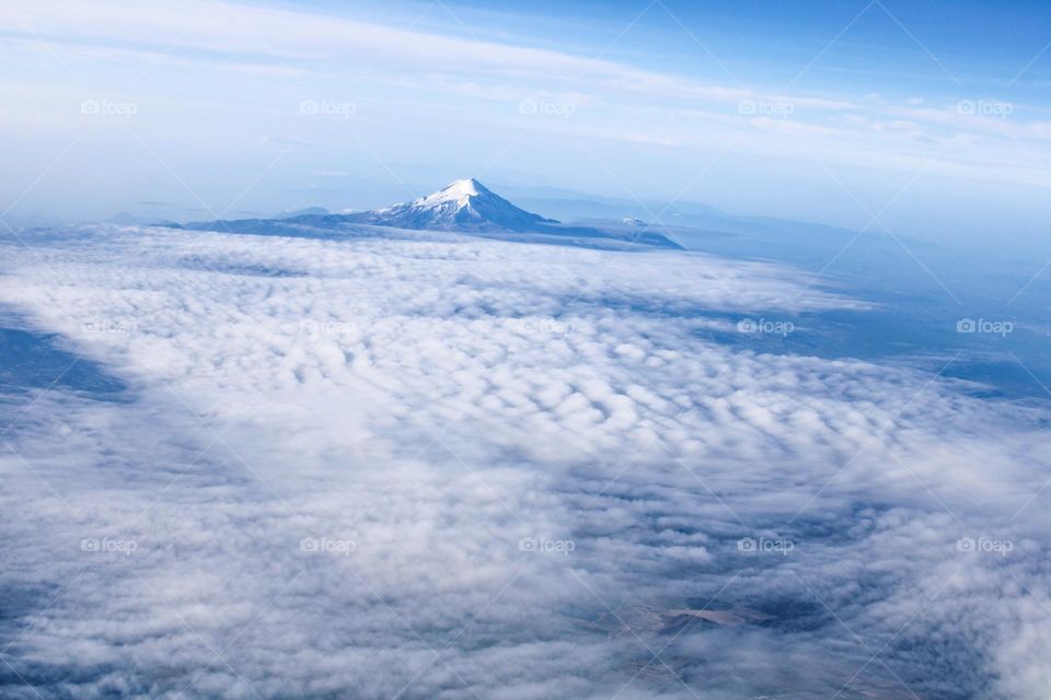 mountain above the clouds