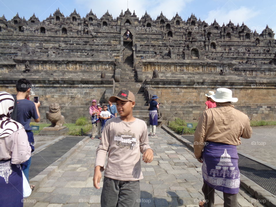 big family to candi Borobudur
