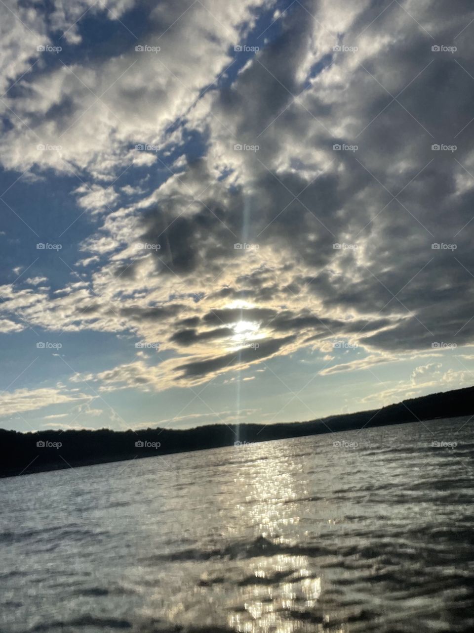 Beautiful cloudy sky at dusk