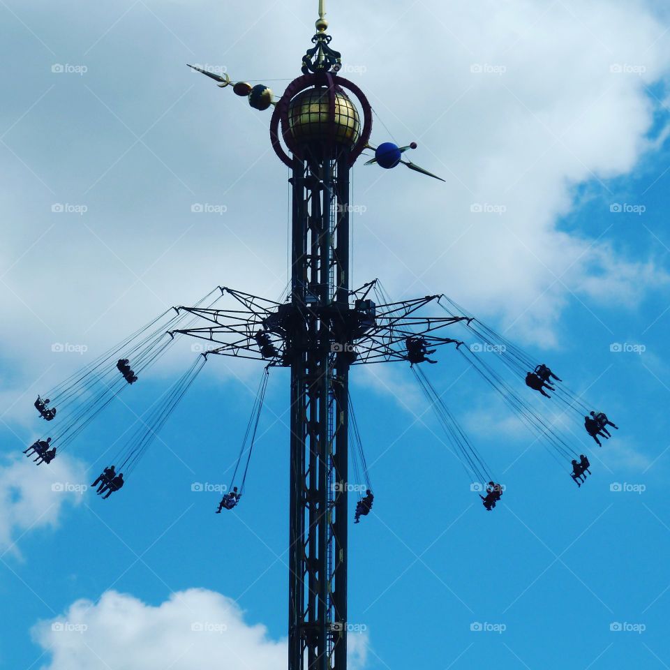 carousel in the garden of Tivoli in Copenhagen
