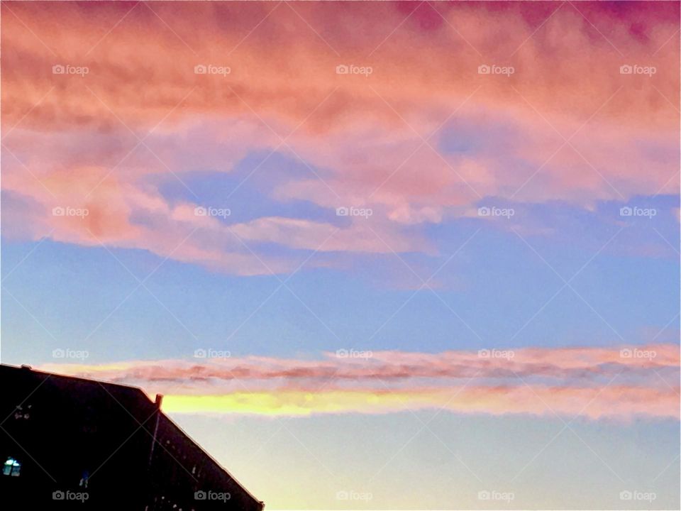 A last impression of the colorful sunset we experienced looking out our boat window aboard the “Salvation” on a late afternoon around twilight time in December 2021. Hypnotic Productions