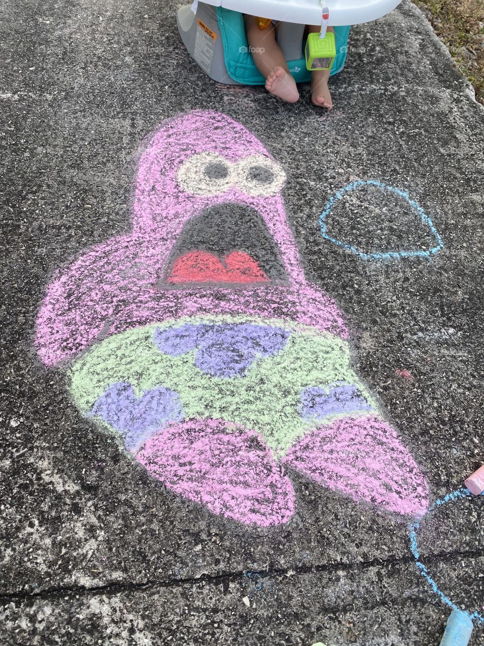 Sidewalk chalk Patrick 