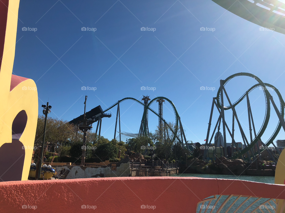 The Incredible Hulk Roller Coaster at Universal Orlando’s Islands of Adventure 