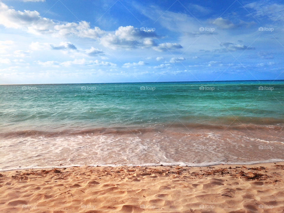 View of turquoise calm sea