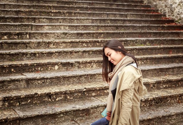 Step, People, Portrait, Girl, One
