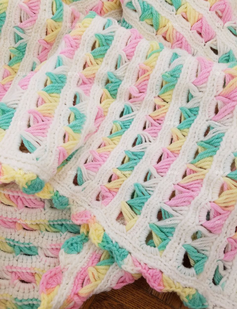 Handmade crochet baby blanket