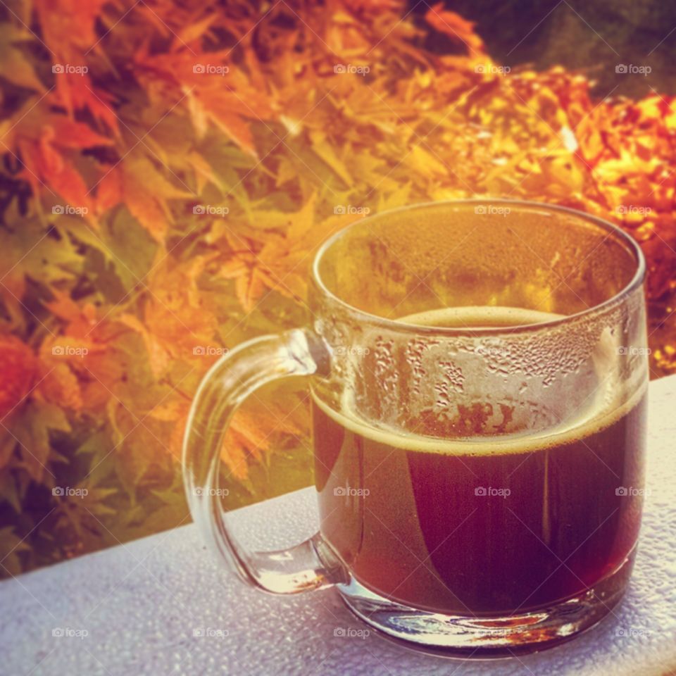 Good Morning, Autumn!. Enjoying a cup of joe on a crisp autumn day.