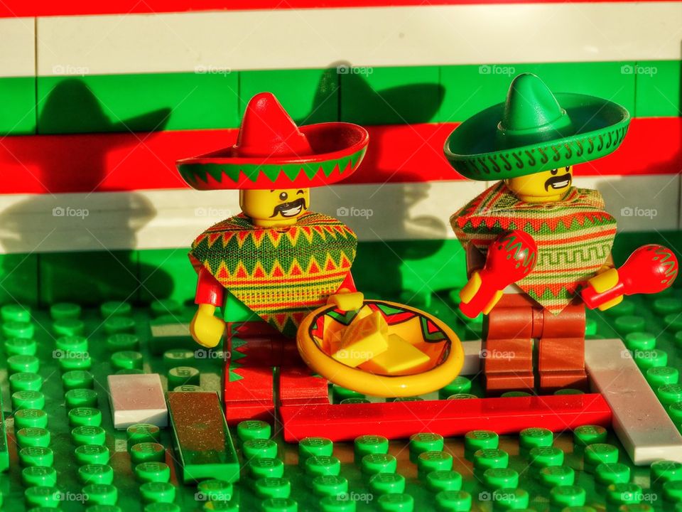 Colorful Lego Mariachis