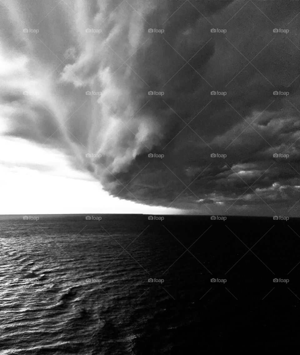 A storm brewing over the Atlantic Ocean. We definitely had to hold on during this one!!
