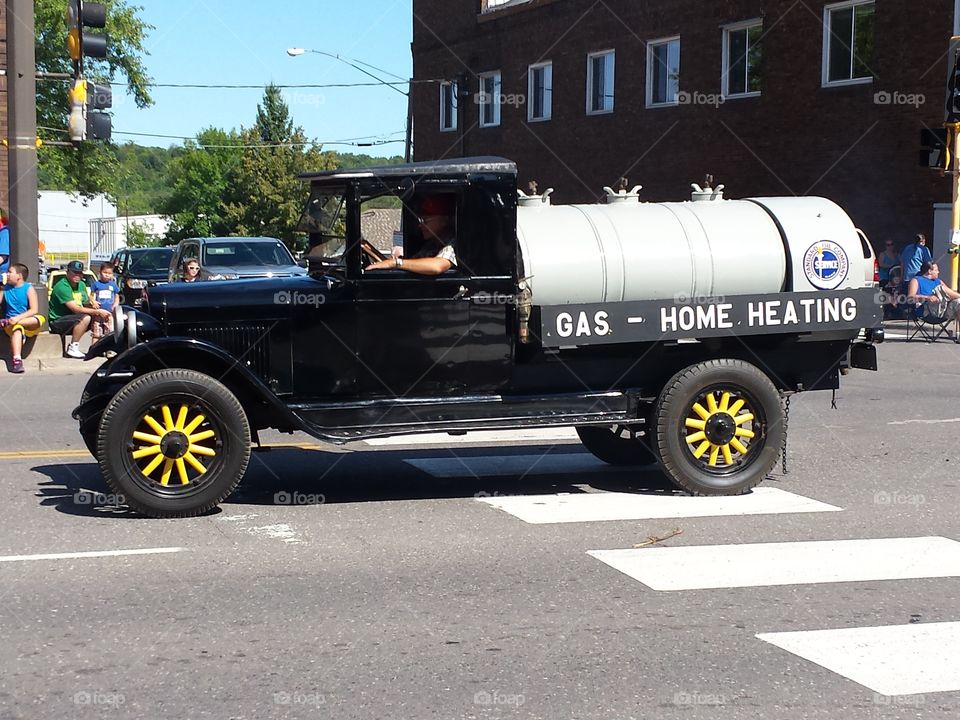 Antique Black Truck. Labor Day Parade Cloquet MN 2015