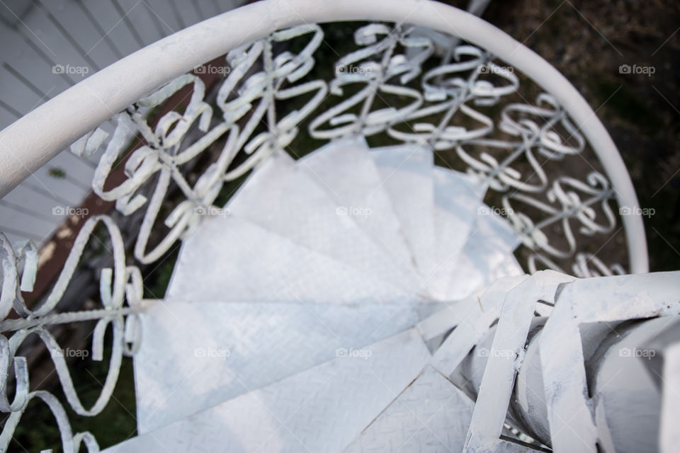 High angle view of stairs