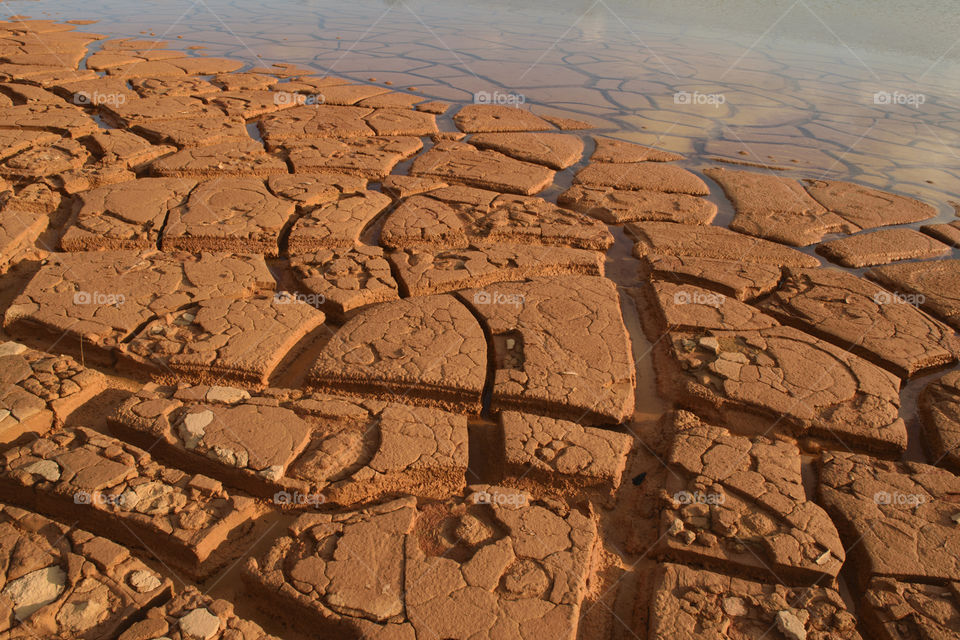 Natural pattern cracks ground