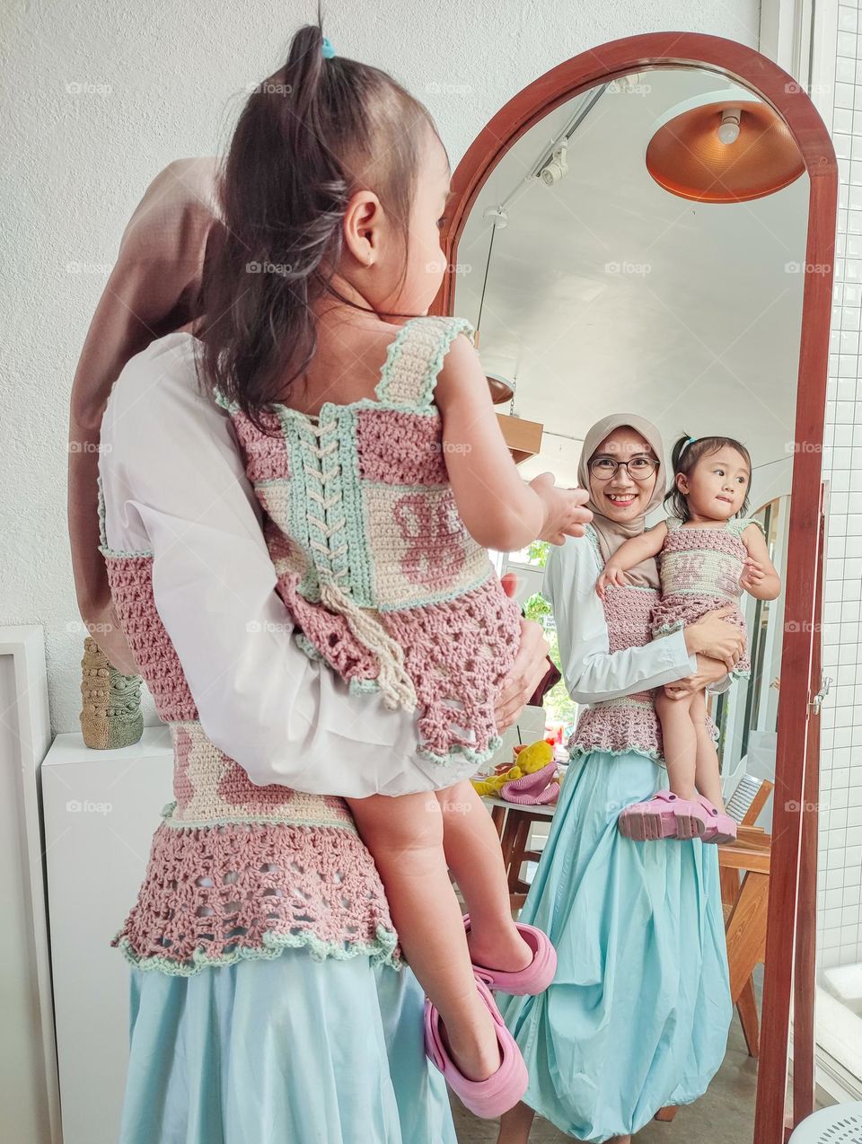 First make crochet tapestry and excited to wear it with my little daughter. Ths pattern from amazing Designer Ms. Mona.