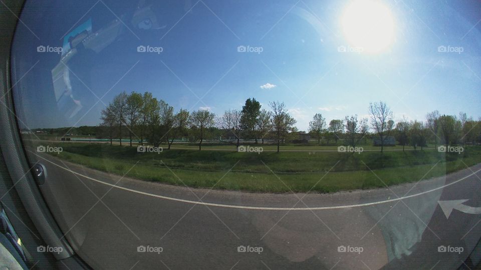 Landscape, Road, Tree, Light, Highway