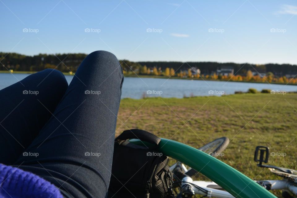 person relaxing on a nature, lifestyle
