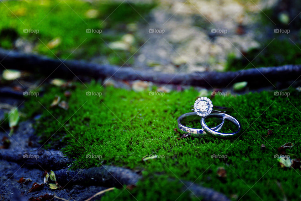 Diamonds and Gold. Our wedding rings.