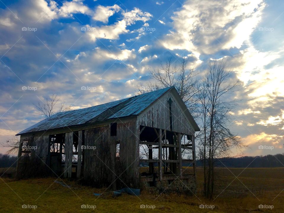 Silhouetted Barn 