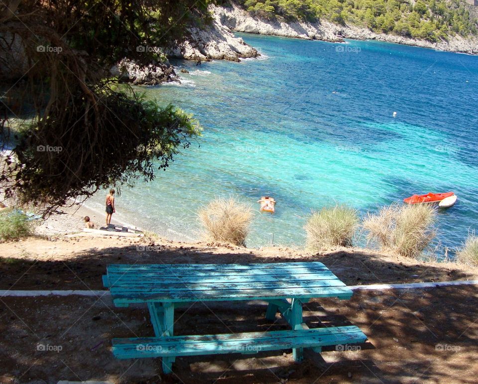 Blue Bench