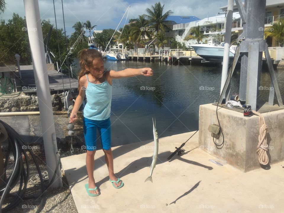 A girl and her catch