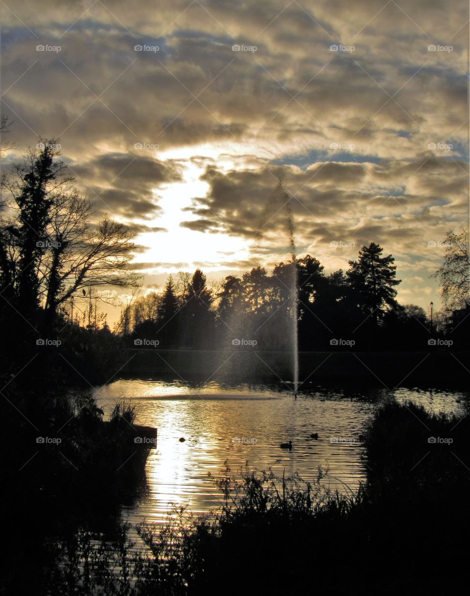 Water, Dawn, Sunset, Lake, Reflection