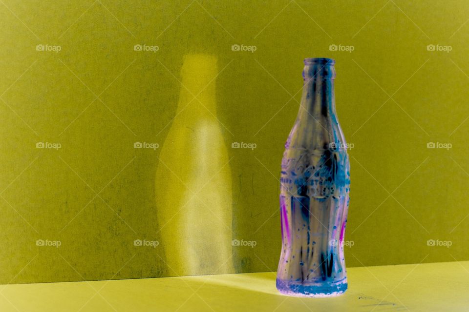Coca-Cola bottle reflection 