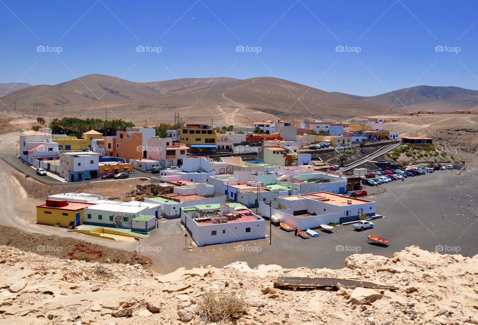 Small village on Fuerteventura island 