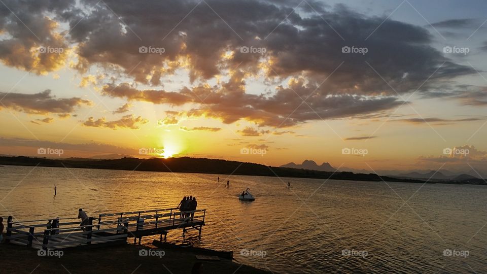 Sunset in Imboassica Lagoon - Macaé