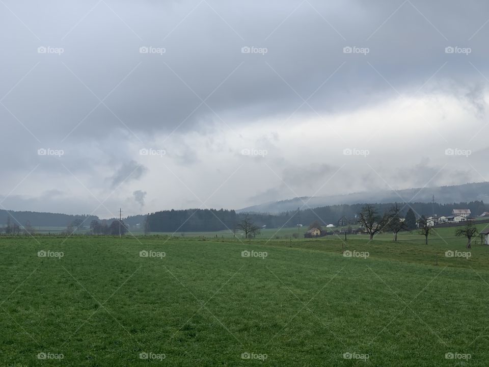 A village in the Swiss country