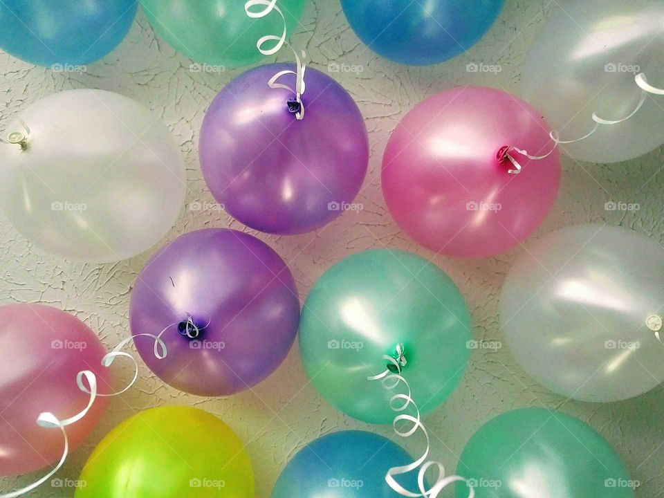 Pastel Iridescent Balloons