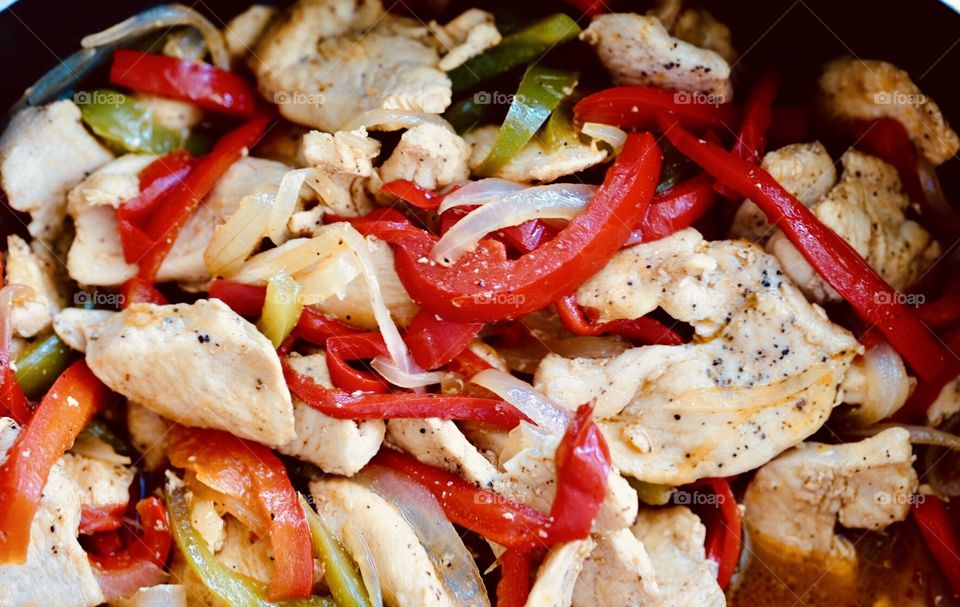 Chicken Stir Fry With Peppers and Onions