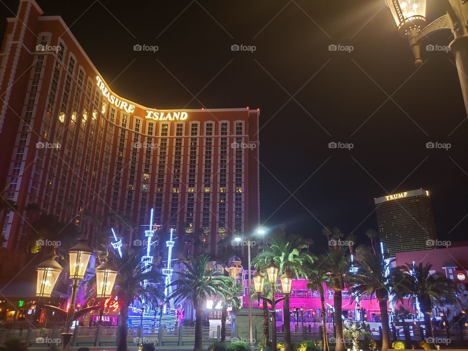 Las Vegas strip after dark