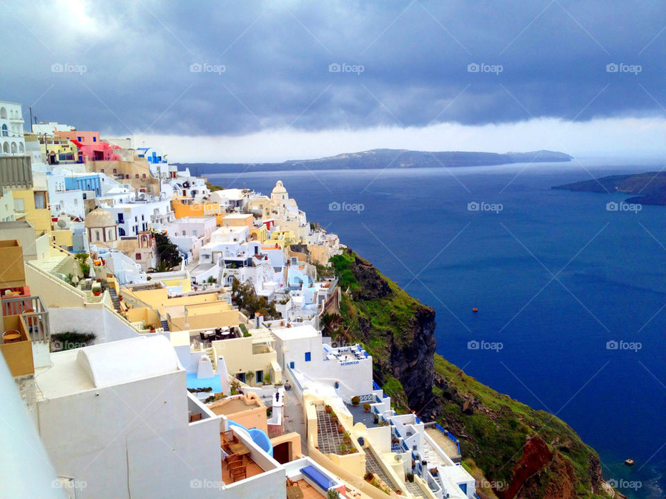 sea greece santorini islands by dimpap