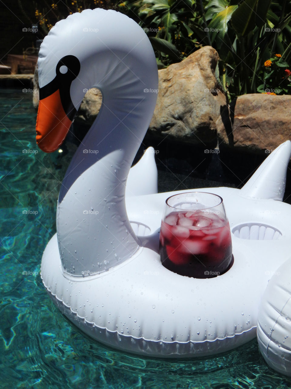 Swan float drink holder