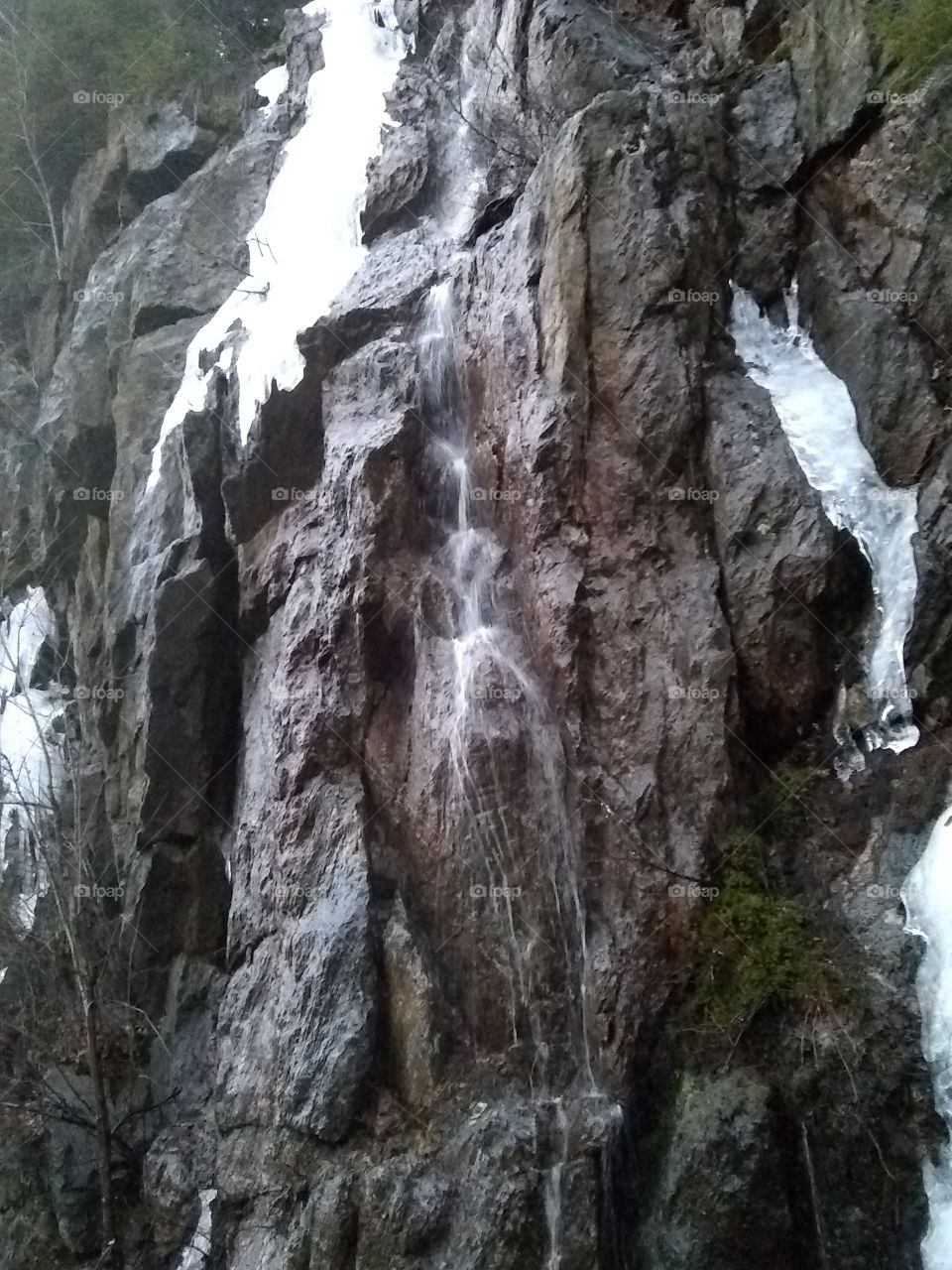 ice rock waterfall
