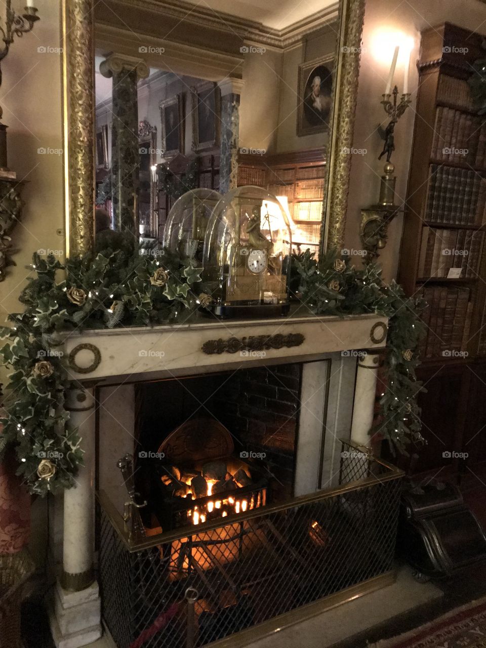 Downstairs interior of a very large stately home in Devon, UK