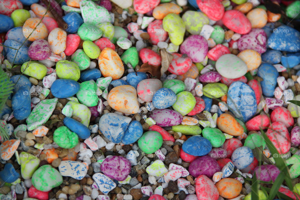 Stones in different colors