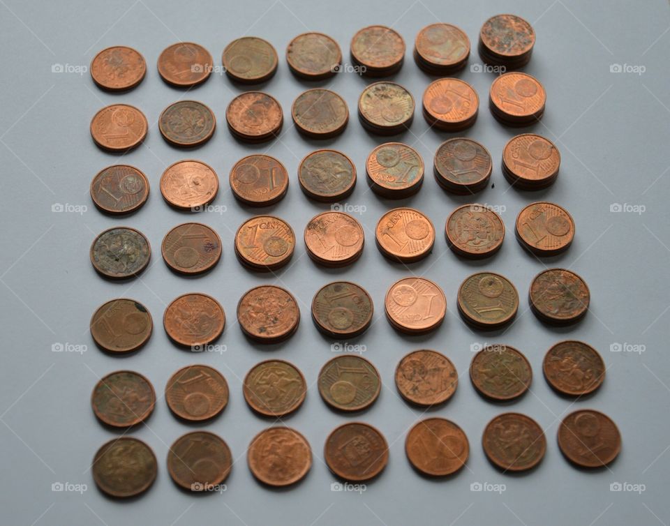 euro coins, from pocket