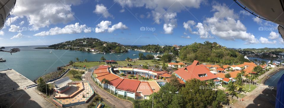 Ship view of St. Lucia