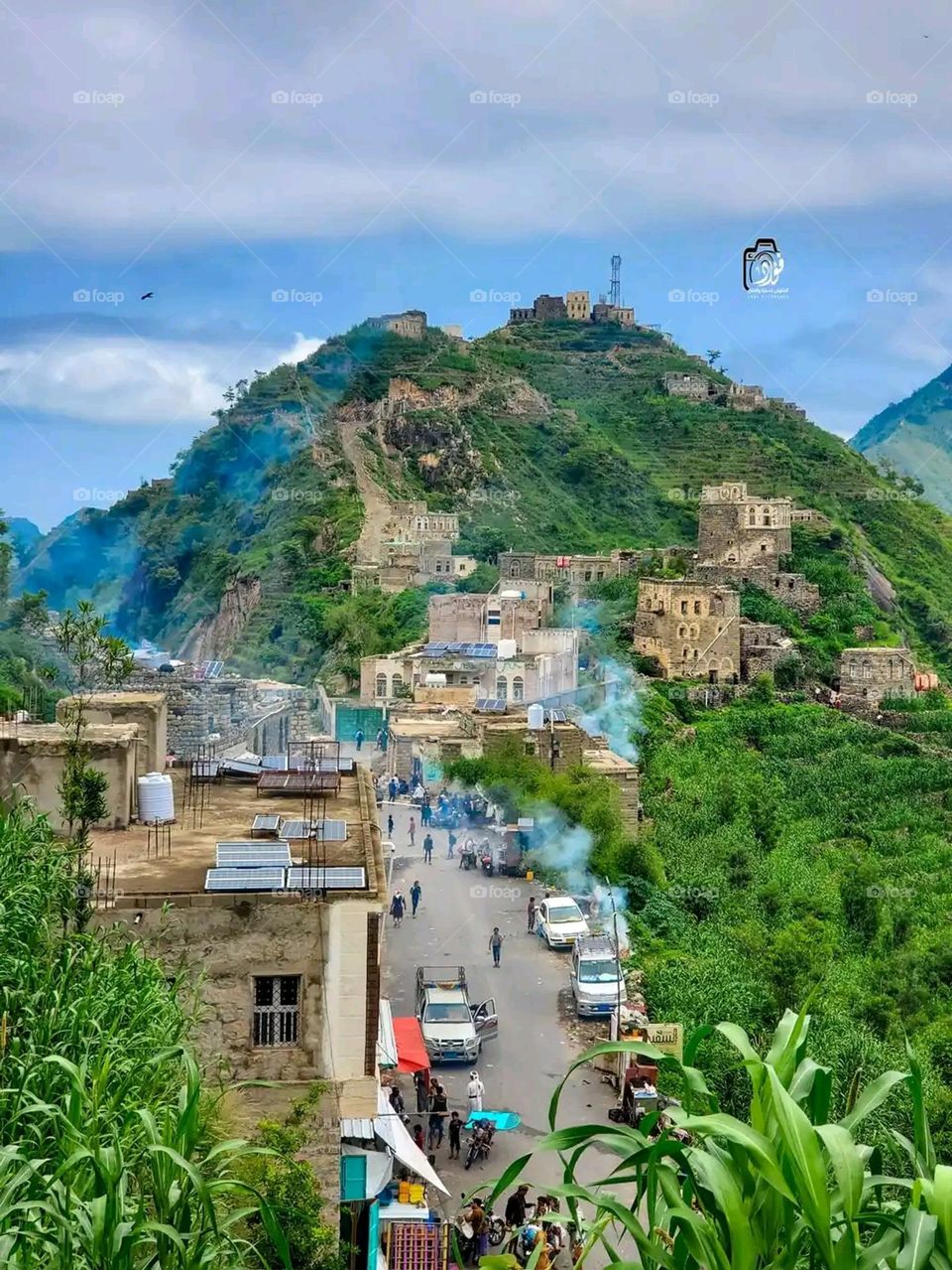 Glory be to God, the magnificent and picturesque view and the natural green trees are a view that is nothing more wonderful than it