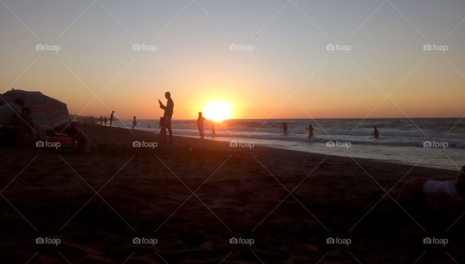 Sunset, Beach, Evening, Sea, Dawn