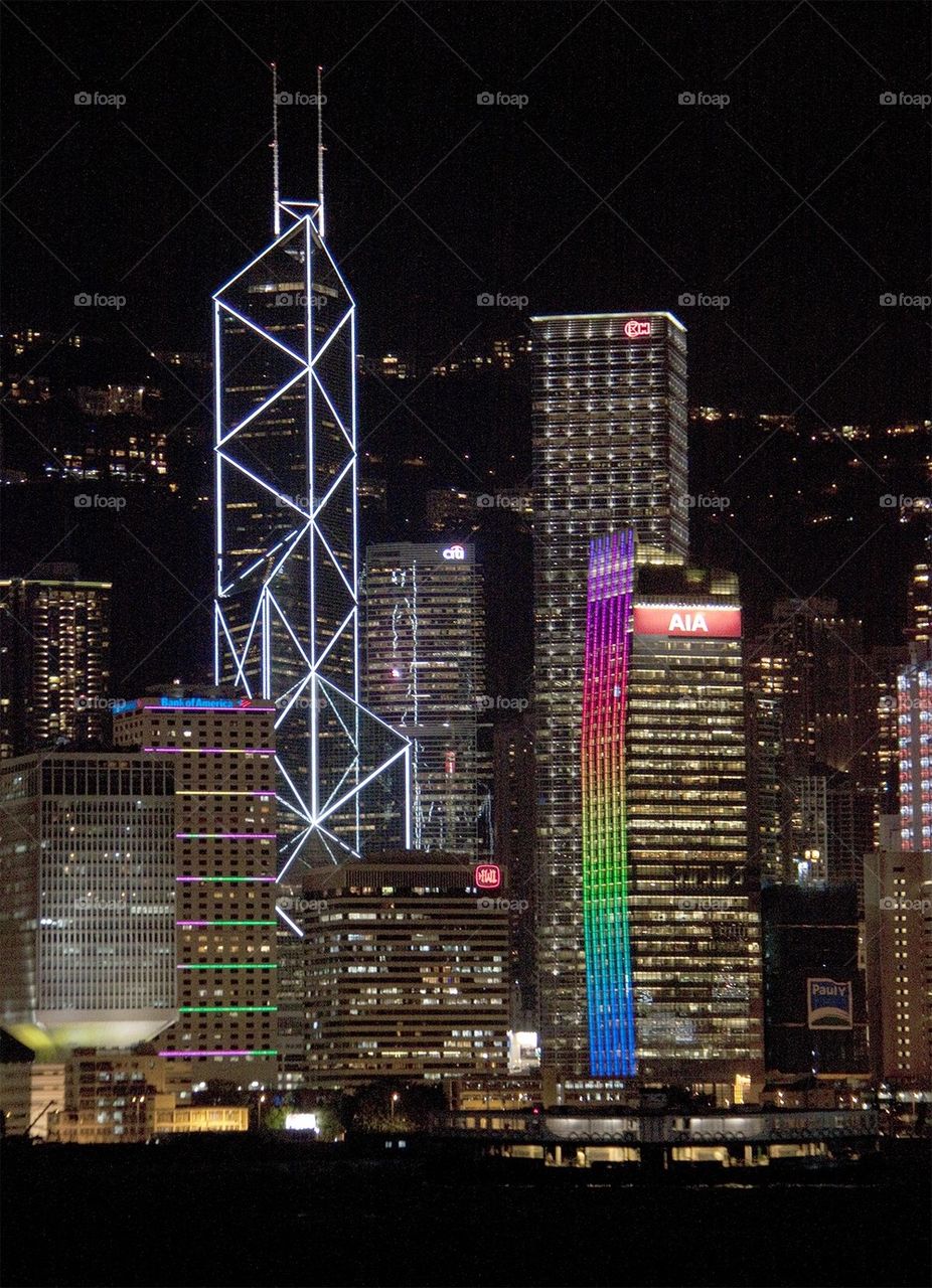 Hong Kong night skyline