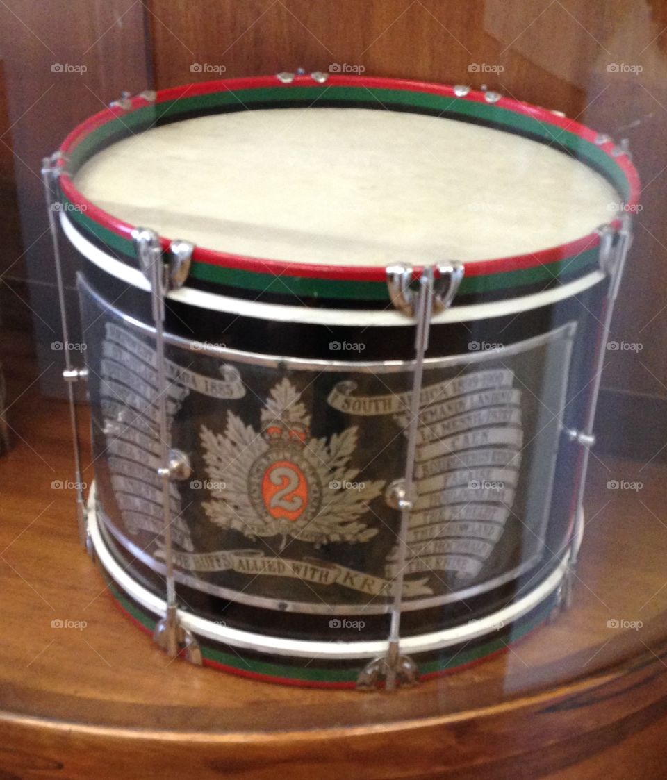Ceremonial Canadian military drum (photographed at Casa Loma in Toronto)