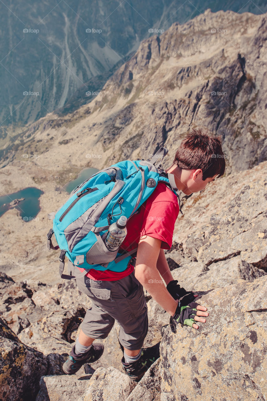 Walking down in The Tatra Mountains