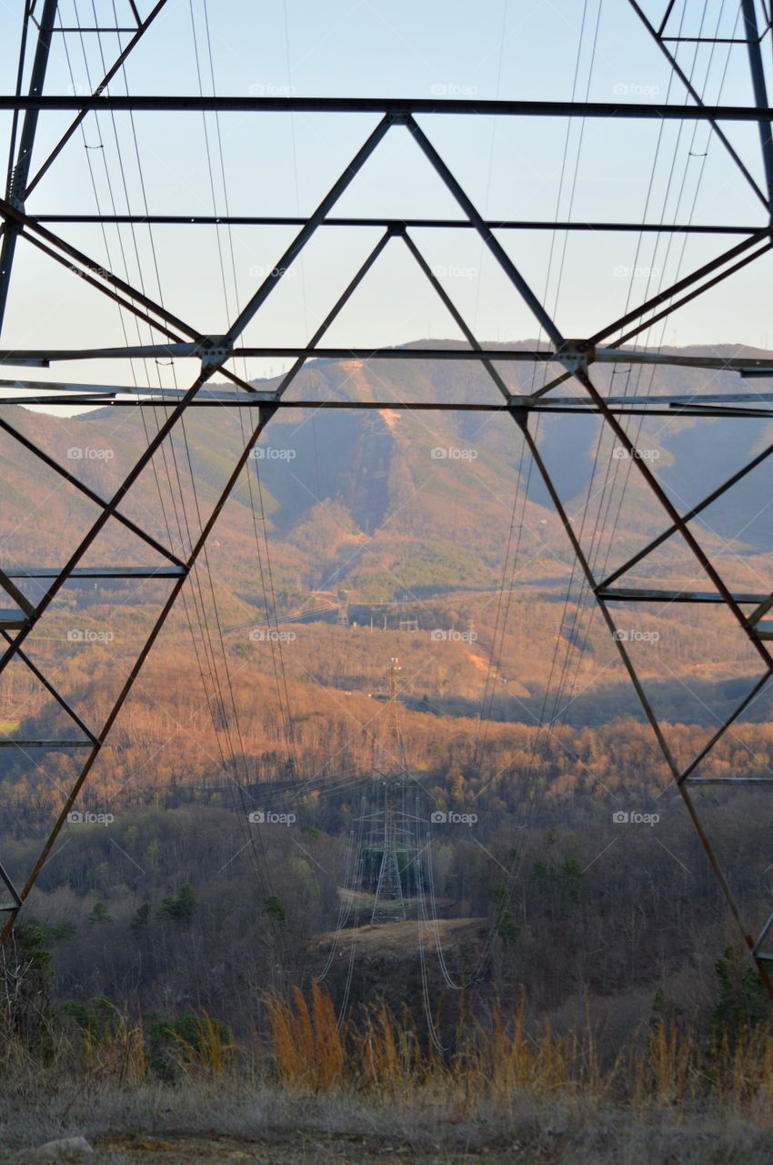 view of a power line