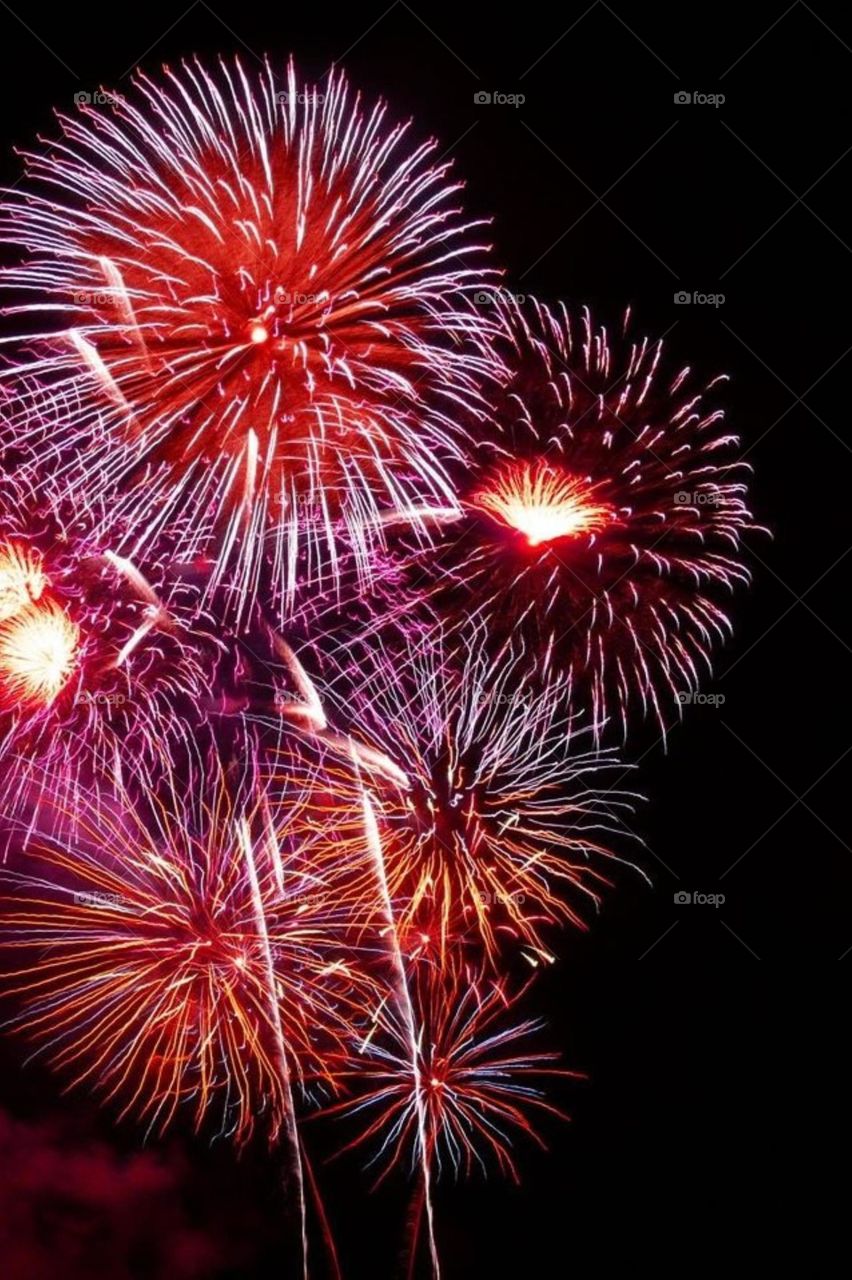 Fireworks are a class of low explosive pyrotechnic devices used for aesthetic and entertainment purposes.
