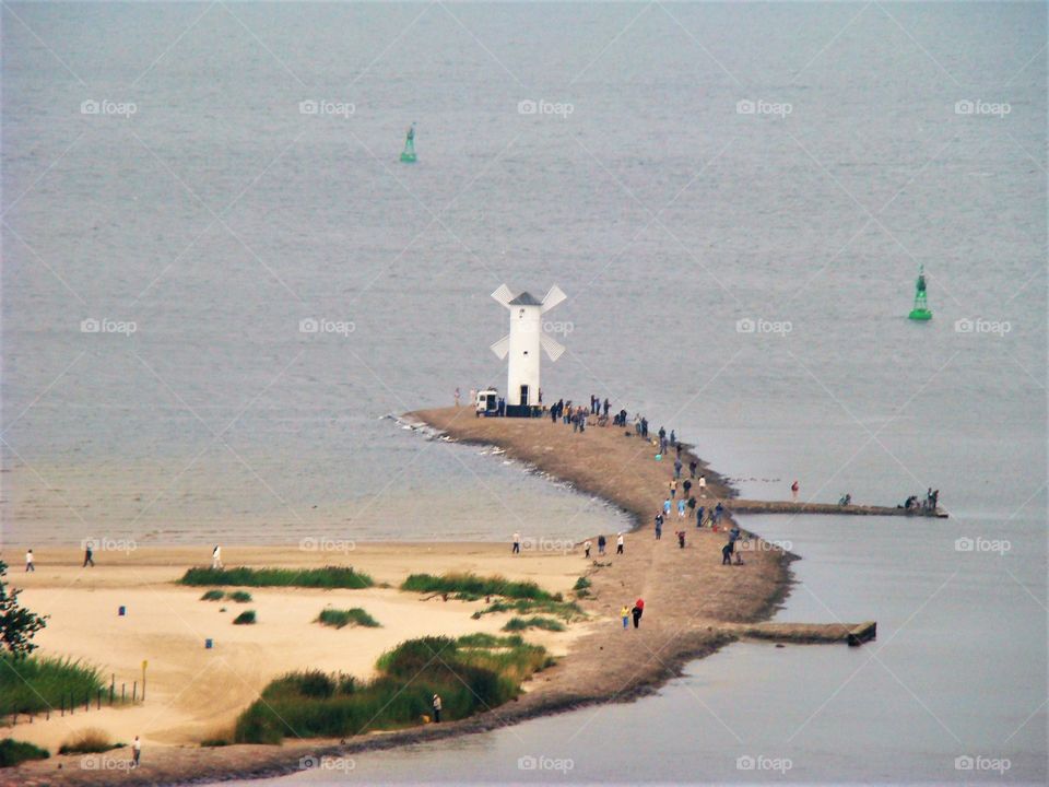 Świnoujście Poland.  View from the lighthouse.